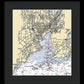 New Haven-connecticut Nautical Chart 1 - Framed Print