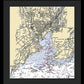 New Haven-connecticut Nautical Chart 1 - Framed Print