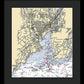 New Haven-connecticut Nautical Chart 1 - Framed Print