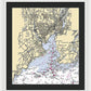 New Haven-connecticut Nautical Chart 1 - Framed Print