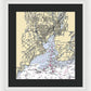 New Haven-connecticut Nautical Chart 1 - Framed Print