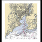 New Haven-connecticut Nautical Chart 1 - Framed Print