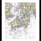 Newport-rhode Island Nautical Chart 1 - Framed Print