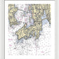 Newport-rhode Island Nautical Chart 1 - Framed Print