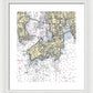 Newport-rhode Island Nautical Chart 1 - Framed Print