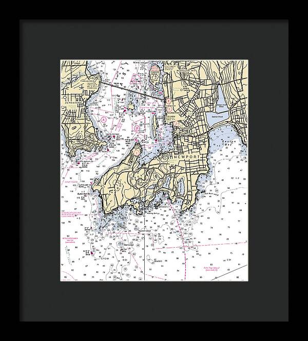 Newport-rhode Island Nautical Chart 1 - Framed Print
