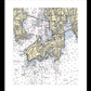 Newport-rhode Island Nautical Chart 1 - Framed Print