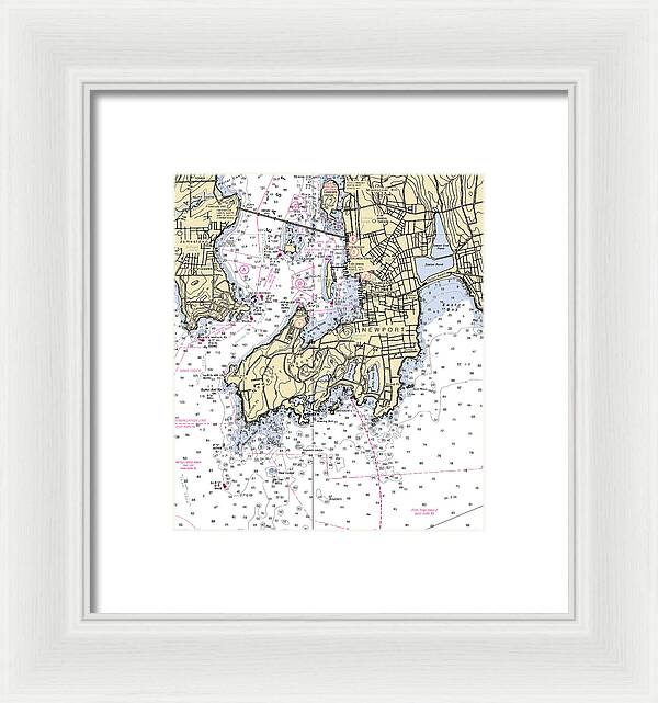 Newport-rhode Island Nautical Chart 1 - Framed Print