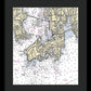Newport-rhode Island Nautical Chart 1 - Framed Print