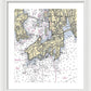 Newport-rhode Island Nautical Chart 1 - Framed Print