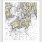 Newport-rhode Island Nautical Chart 1 - Framed Print