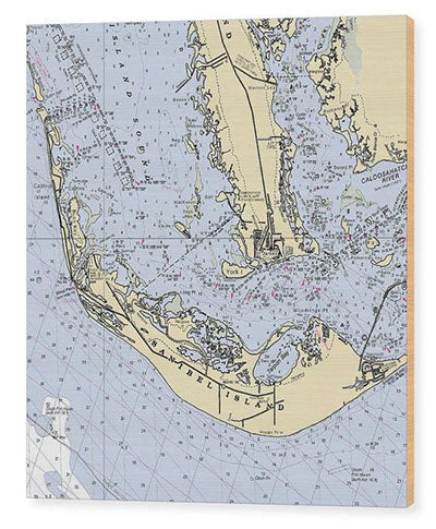 Nautical Chart Wood Prints