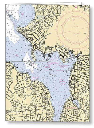 Nautical Chart Greeting Cards