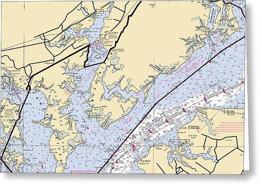 Aberdeen Proving Ground-maryland Nautical Chart - Greeting Card