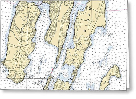 Alburg Passage-lake Champlain  Nautical Chart - Greeting Card