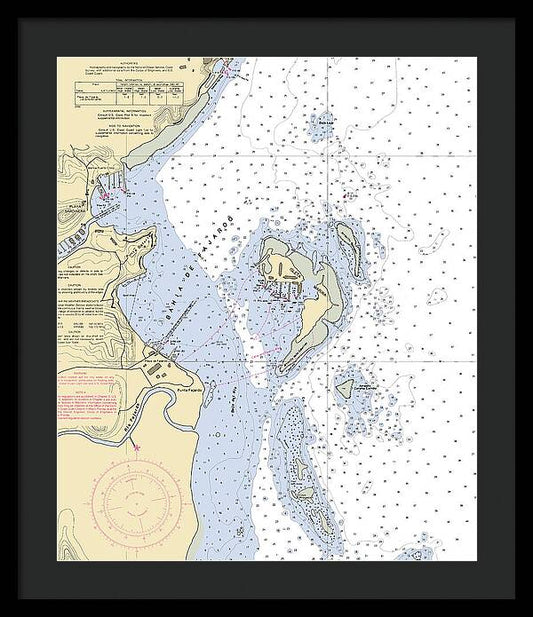 Bahia De Fajardo-puerto Rico Nautical Chart - Framed Print