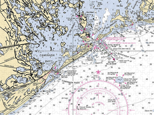 Barataria And Caminada Bays-louisiana Nautical Chart - Puzzle