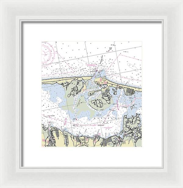 Barnegat Inlet New Jersey Nautical Chart - Framed Print