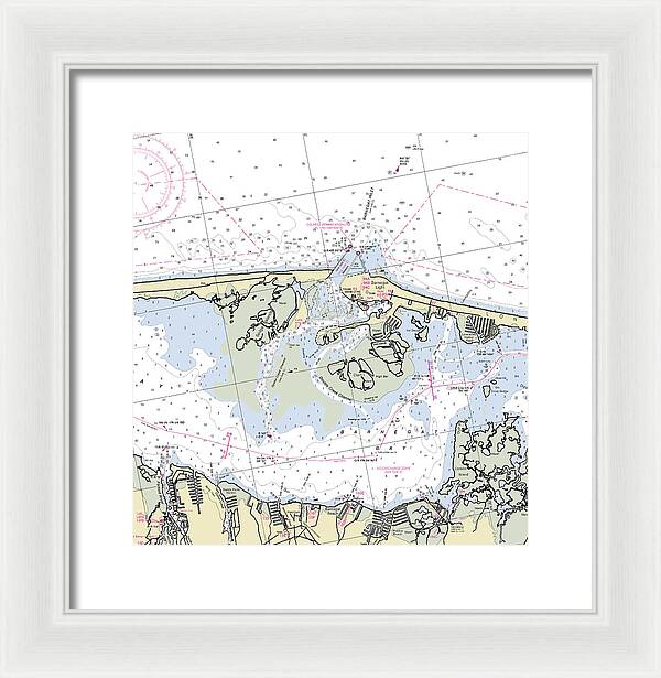Barnegat Inlet New Jersey Nautical Chart - Framed Print