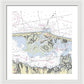 Barnegat Inlet New Jersey Nautical Chart - Framed Print