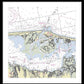 Barnegat Inlet New Jersey Nautical Chart - Framed Print