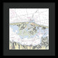 Barnegat Inlet New Jersey Nautical Chart - Framed Print