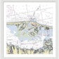 Barnegat Inlet New Jersey Nautical Chart - Framed Print