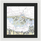 Barnegat Inlet New Jersey Nautical Chart - Framed Print