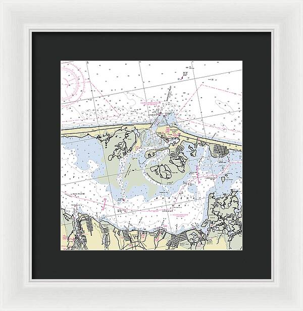 Barnegat Inlet New Jersey Nautical Chart - Framed Print