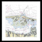 Barnegat Inlet New Jersey Nautical Chart - Framed Print