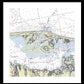 Barnegat Inlet New Jersey Nautical Chart - Framed Print