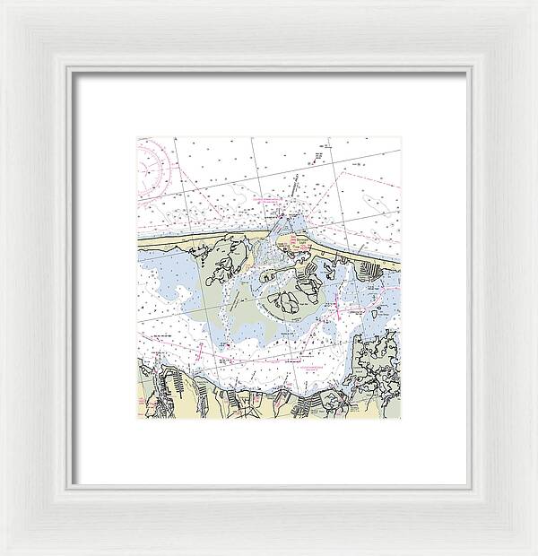 Barnegat Inlet New Jersey Nautical Chart - Framed Print