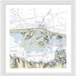 Barnegat Inlet New Jersey Nautical Chart - Framed Print