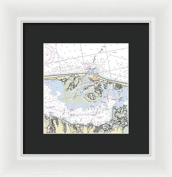 Barnegat Inlet New Jersey Nautical Chart - Framed Print