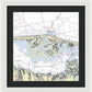 Barnegat Inlet New Jersey Nautical Chart - Framed Print
