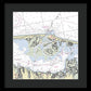 Barnegat Inlet New Jersey Nautical Chart - Framed Print