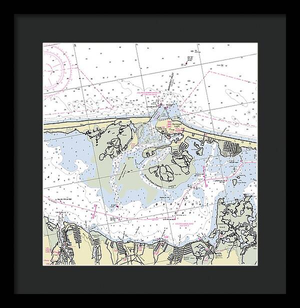 Barnegat Inlet New Jersey Nautical Chart - Framed Print