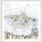Barnegat Inlet New Jersey Nautical Chart - Framed Print