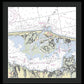 Barnegat Inlet New Jersey Nautical Chart - Framed Print