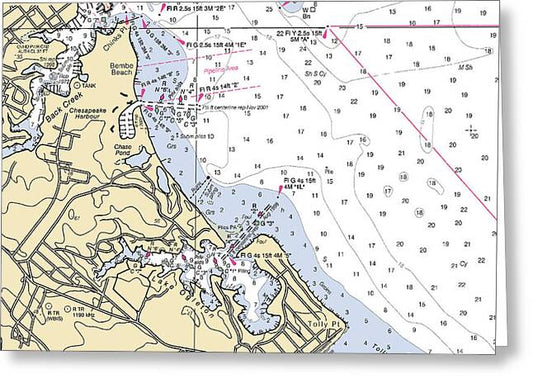 Bay Ridge-maryland Nautical Chart - Greeting Card