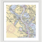 Baytown To Morgan Point-texas Nautical Chart - Framed Print