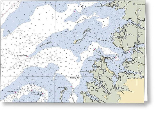 Beasley Bay-virginia Nautical Chart - Greeting Card