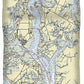 Beaufort Port Royal South Carolina Nautical Chart - Duvet Cover