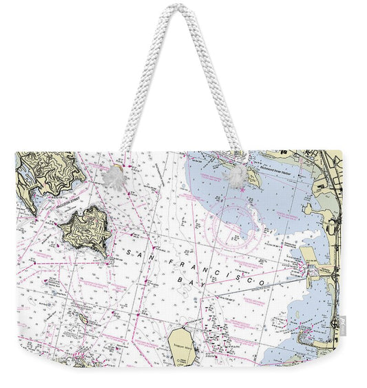 Berkely California Nautical Chart - Weekender Tote Bag
