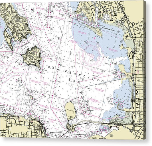 Berkely California Nautical Chart - Acrylic Print