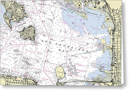 Berkely California Nautical Chart - Greeting Card