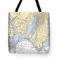 Bluff Point-connecticut Nautical Chart - Tote Bag