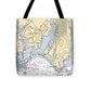 Bluff Point-connecticut Nautical Chart - Tote Bag