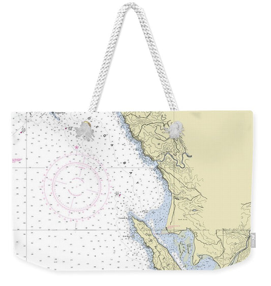 Bodega bay California Nautical Chart - Weekender Tote Bag
