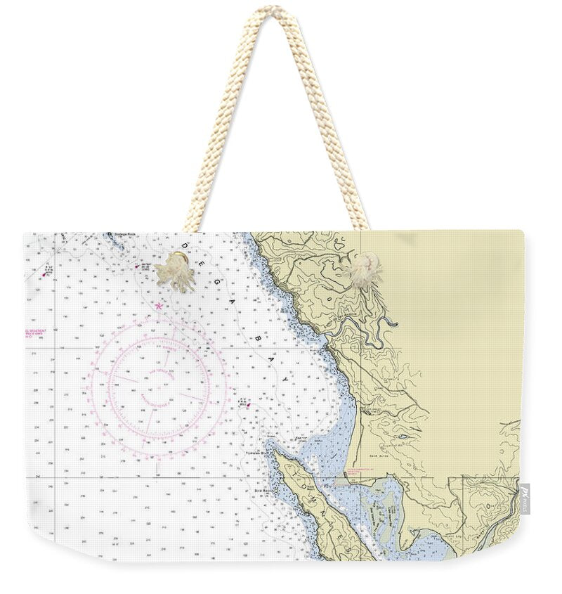 Bodega bay California Nautical Chart - Weekender Tote Bag
